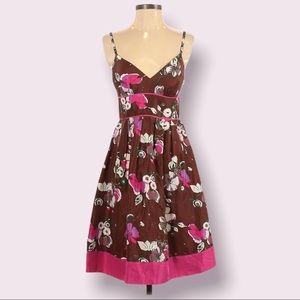 Y2K Guess floral print empire waist silk mini dress